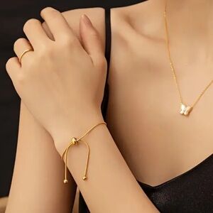 Simple Elegant Gold Adjustable Bracelet